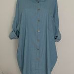 36.5 36 point 5 Oversized Denim Shirt Dress Photo 0