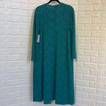 LuLaRoe  teal textured floral Sarah‎ long kimono Women’s Size Medium Photo 3
