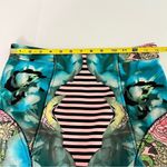 Tracy Reese Silk Blend Pencil Skirt Colorful Pink & Blue Stretch Sz 8 Dopamine Photo 5