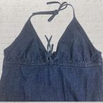 Polo Jeans Co Ralph Lauren Y2K Denim Navy Halter Dress Size 6 Blue Photo 4
