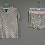 Rene Rofe Sleepwear Short Sleeve Shirt With Shorts Set Size Large Gray Photo 0