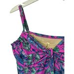 Swimsuits for All Orchid Bloom Tie Front Underwire Tankini Swimsuit Top Size 22 Pink Photo 2