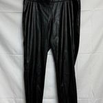 Inc International Concepts Black Faux Leather Leggings Sz 16 Photo 1