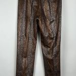 Dennis Basso Brown Metallic Printed Scuba Leggings Size XS NWOT Photo 7