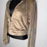 Playboy Vintage Y2K Velour Cropped Hoodie Zip Up Rhinestone Bunny Logo Jacket Photo 8