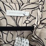 NEW Jonathan Simkhai Lee Linen Blend Midi Dress Painted Floral Size 10 Old Money Black Photo 7