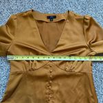 J.Crew  burnt orange v-neck button up long sleeve top size 4 Photo 10