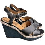 Coach  Women's‎ Eaton Black Wedge Sandal Sz 9 Photo 1