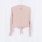 Avec Les Filles ANTHROPOLOGIE  Tie Front Long Sleeve Blouse Size XS Photo 3