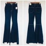 Free People WE THE FREE Just Float On Super Flare Jeans Size 24 High Rise Bell Bottoms New Photo 2