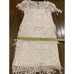 Vintage Cachet by Bari Protas Fringe Lace crochet Short Sleeve flapper Dress 5/6 Photo 4