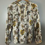 Avara Annalise Floral Cream Yellow Print Long Sleeve Blouse Size S Photo 0