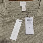Chico's  Gold Metallic Short Sleeve Knit Top Sweater Size 3 (XL/16 US) NWT Photo 8