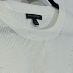 Banana Republic Women’s Sweater Medium Ivory White Cotton Knit Pullover Crewneck Photo 3
