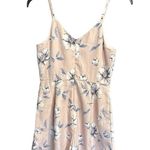 Lulus NWT Magical Meadow Blush Pink Floral Print Women’s XS Mini Skort Dress I16 Photo 2