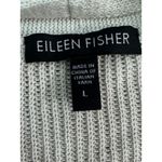 Eileen Fisher EILEEN FISHER SEA SALT RIBBED WOOL ANGLE FRONT CARDIGAN SIZE L Photo 3