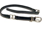 Brighton Horsebit Old Money Black Croc Print Belt Silver Western Style Photo 14