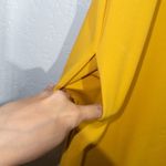 Umgee Mustard Yellow Embroidered Floral T-Shirt Dress Size Medium Photo 4