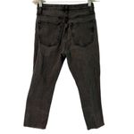 Topshop Gray Cropped Straight Leg Jeans Photo 5