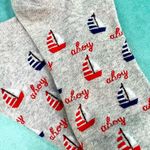 J.Crew ***FIRM*** Ahoy Sailboat Socks Photo 1