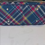 NESS..SCOTTISH BRAND TEAL WOOL PLAID TARTAN KISS LOCK HAND BAG Blue Photo 7