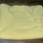 SheIn Yellow Strapless Top Photo 0