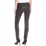 DL1961  Emma Power Legging Leather & Coated Waxed Skinny Jeans Black Size 24 NEW Photo 6