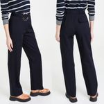 Tory Burch NWT RELAXED GABARDINE PANT in Medium Navy Photo 5