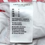 American Eagle High Rise Linen Red White Striped Paperbag Short Shorts 4 Photo 10