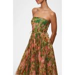 Hutch  Costella Pleated Floral Tulle Gown Strapless Size 10 Photo 3