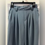Halara High Waisted Pocket Wide Leg Waffle Work Pants Size S Blue Photo 6