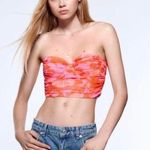ZARA  Floral Tulle‎ Corset Crop Top size S Photo 0