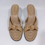 Two Lips Vintage Tan Leather Kassandra Buckle Heels Sandals 8 Photo 1
