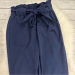 Navy Paperbag Waist Skinny Pants Photo 2