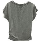 ZARA Basics Heathered Gray Dolman Short Sleeve Ruched Side Tee Shirt Womens XL Photo 7