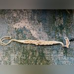 Vintage 80s deadstock pearl and gold buckle braided belt, size M/L Photo 4