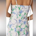 Prabal Gurung Collective Floral Side Ruffle Dress White Blue Formal Spring 10 Photo 8