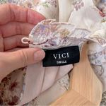 VICI  Pink Floral Long Sleeve Sheer Blouse Size Small Photo 4