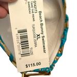 Beach Bunny  Take the Reins Turquoise Bandeau Bikini Top nwt Photo 4