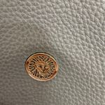 Anne Klein Grey Shoulder 3 pocket Purse Handbag Minimalist Pebbled Leather Photo 7