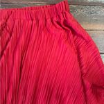 Sunday in Brooklyn Anthropologie Red Pleated Asymmetrical Midi Skirt ~ Sz XS 💛🍄 Photo 5