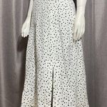 Loft  Womens Polka Dot MIDI Flowy Black White Skirt Photo 4