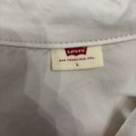 Levi's  Utility Jumpsuit Coveralls Women Large Cream Long Sleeve Button Drawstring Photo 10