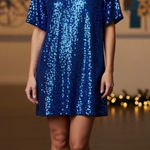 Maeve Anthropologie  Mini Sequins Dress Overized XS fits med Photo 0