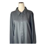 Michael Stars  Dress Women Large Black Collared Long Sleeve Shirt Dress Mini NWT‎ Photo 3