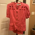 Anna Grace VINTAGE ANDREA GAYLE PINK 2PIECE SKIRT SUIT SIZE 10 Photo 0