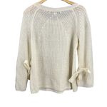 Project x Naadam Sweater Ivory Open Knit Pullover Side Tie Detail XS White Photo 1