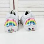 Vans Flour Shop Rainbow Leather Lace Up Sneaker Shoes White 4.5 Men 6 Women Photo 5