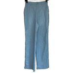 Nanushka Silke Pants in Azure Small New Womens Vegan Faux leather Blue Trousers Photo 3