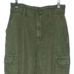 American Eagle Women’s Cargo Pants Army Green Paper Bag Waist Size 6 Short Photo 2